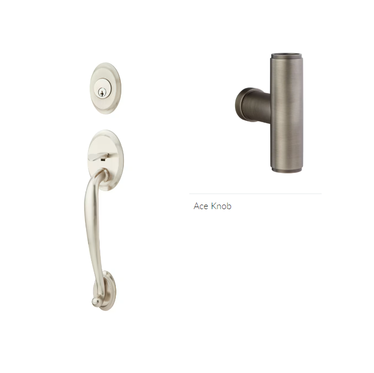 Emtek 4410ACE Single Cyl , Saratoga Tub Entry , The Ace Knob - Parent
