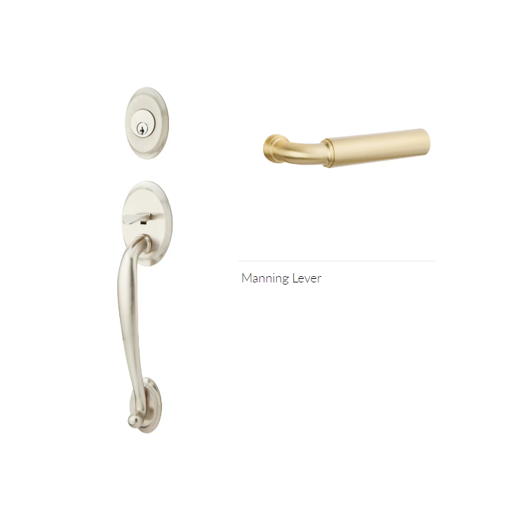 Emtek 4410MNGRH Single Cyl , Saratoga Tub Entry , Manning Lever , RH - Parent