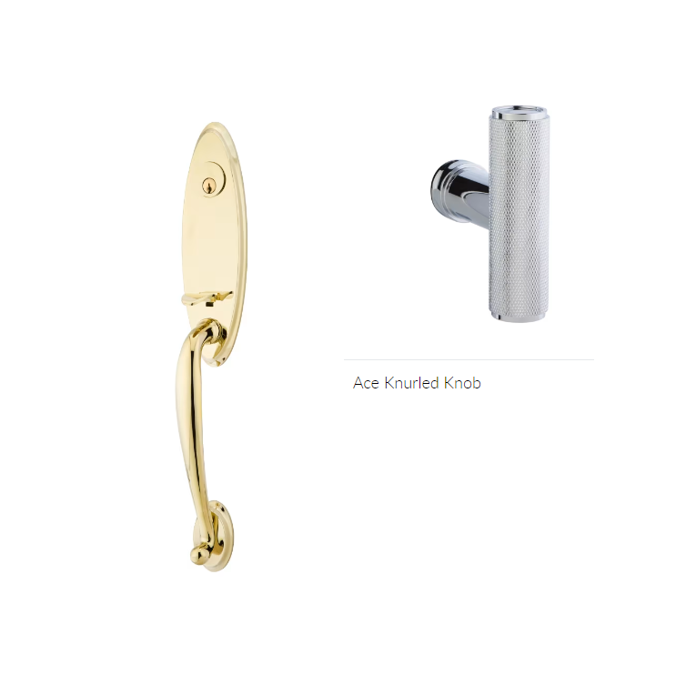 Emtek 4411ACEKN Single Cyl , Marietta Tub Entry , The Ace Knurled Knob - Parent