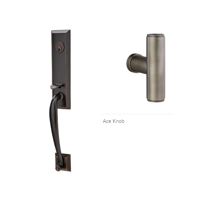 Emtek 4414ACE Single Cyl , Adams Tub Entry , The Ace Knob - Parent