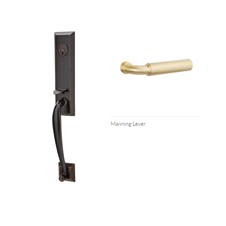Emtek 4414MNGRH Single Cyl , Adams Tub Entry , Manning Lever , RH - Parent