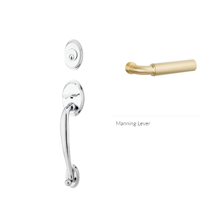Emtek 4420MNGLH Double Cyl , Saratoga Tub Entry , Manning Lever , LH - Parent