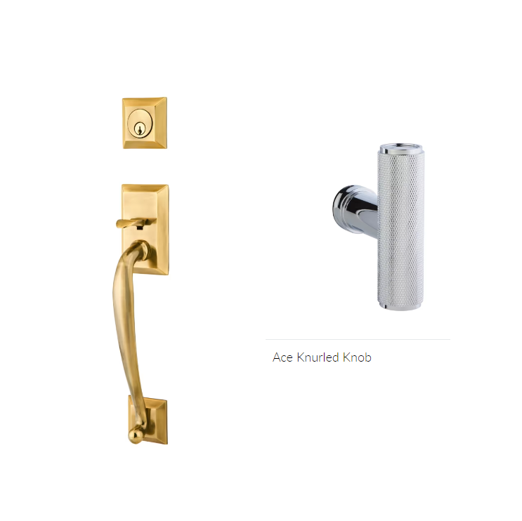 Emtek 4423ACEKN Double Cyl , Franklin Tub Entry , The Ace Knurled Knob - Parent