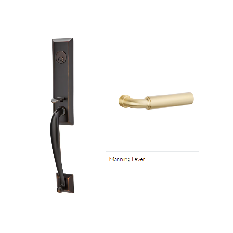 Emtek 4424MNGLH Double Cyl , Adams Tub Entry , Manning Lever , LH - Parent