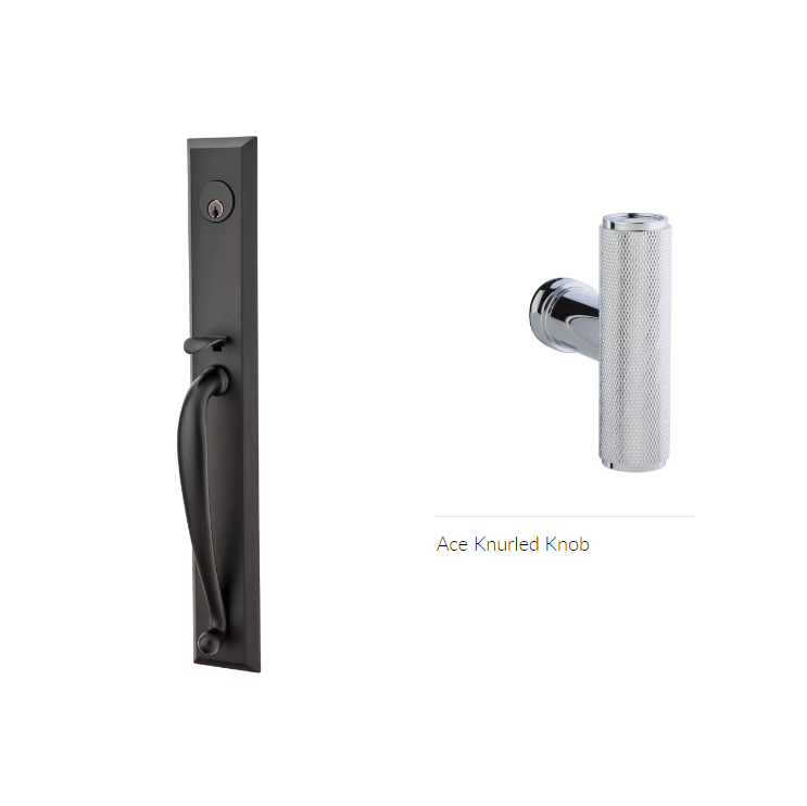 Emtek 4425ACEKN Double Cyl , Jefferson Tub Entry , The Ace Knurled Knob - Parent