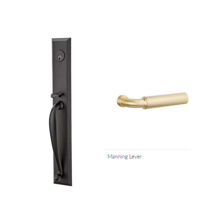 Emtek 4425MNGRH Double Cyl , Jefferson Tub Entry , Manning Lever , RH - Parent