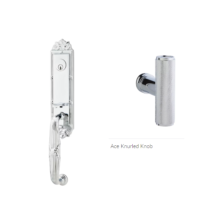 Emtek 4701ACEKN Dummy , RibbonandReed Tub Entry , The Ace Knurled Knob - Parent
