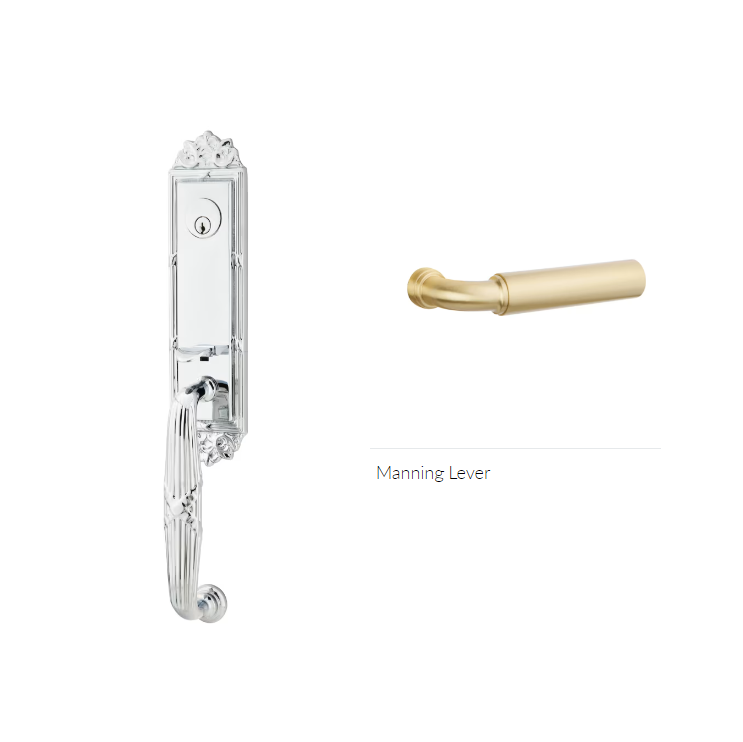 Emtek 4701MNGLH Dummy , RibbonandReed Tub Entry , Manning Lever , LH - Parent