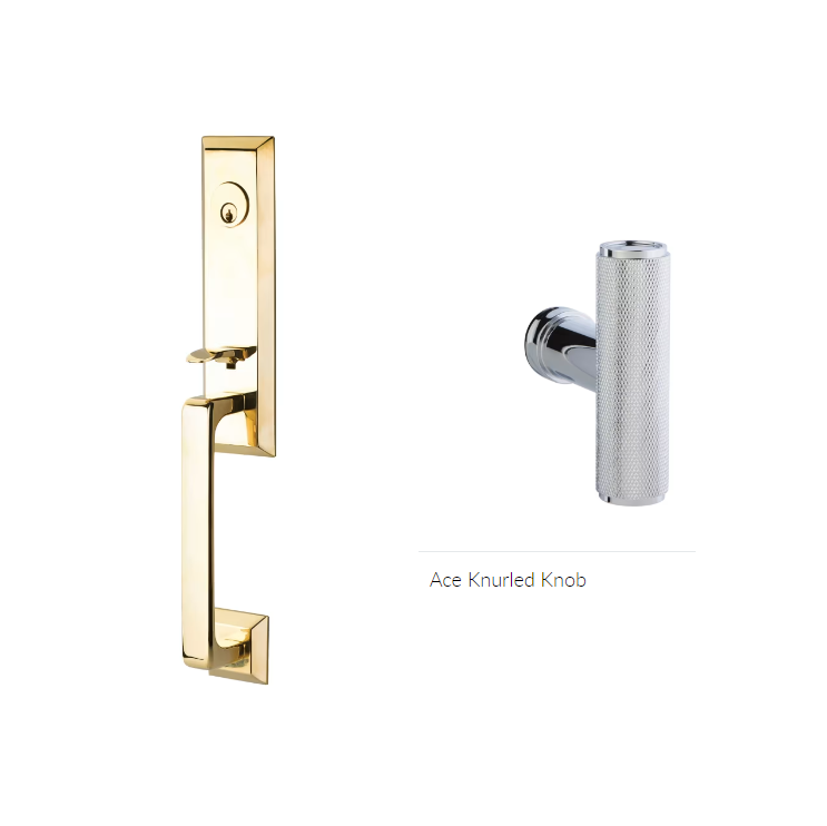 Emtek 4707ACEKN Dummy , Transitional Heritage Monolithic Tub , The Ace Knurled Knob - Parent