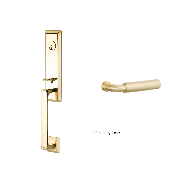 Emtek 4707MNGLH Dummy , Transitional Heritage Monolithic Tub , Manning Lever , LH - Parent