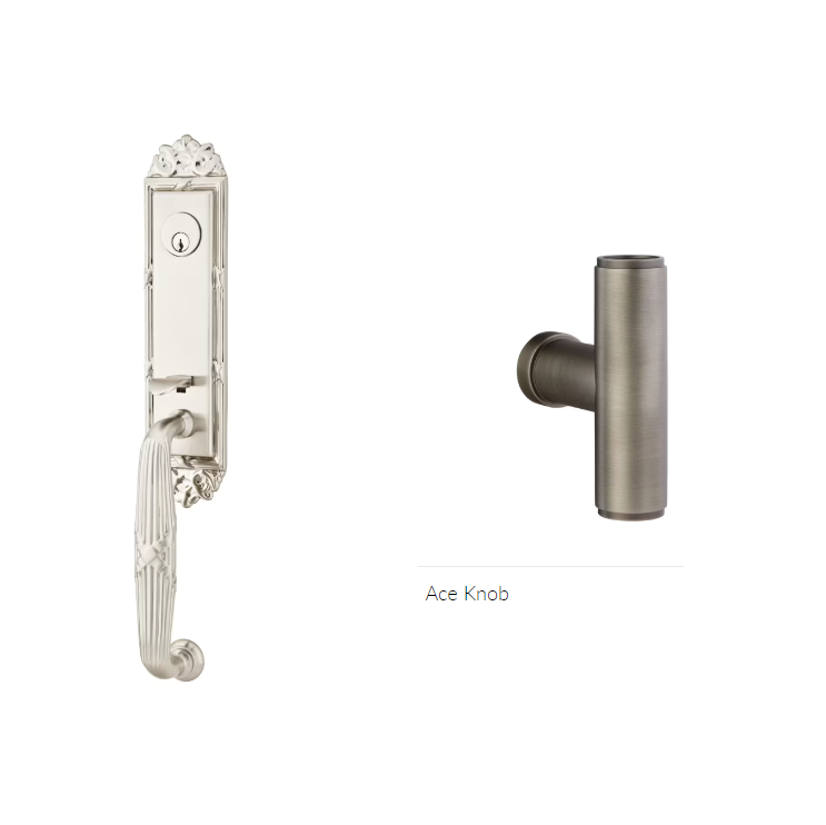 Emtek 4711ACE Single Cyl , RibbonandReed Tub Entry , The Ace Knob - Parent
