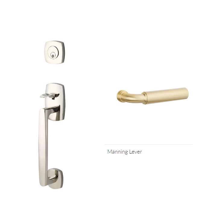 Emtek 4715MNGLH Single Cyl , Urban Modern Sectional Tub , Manning Lever , LH - Parent