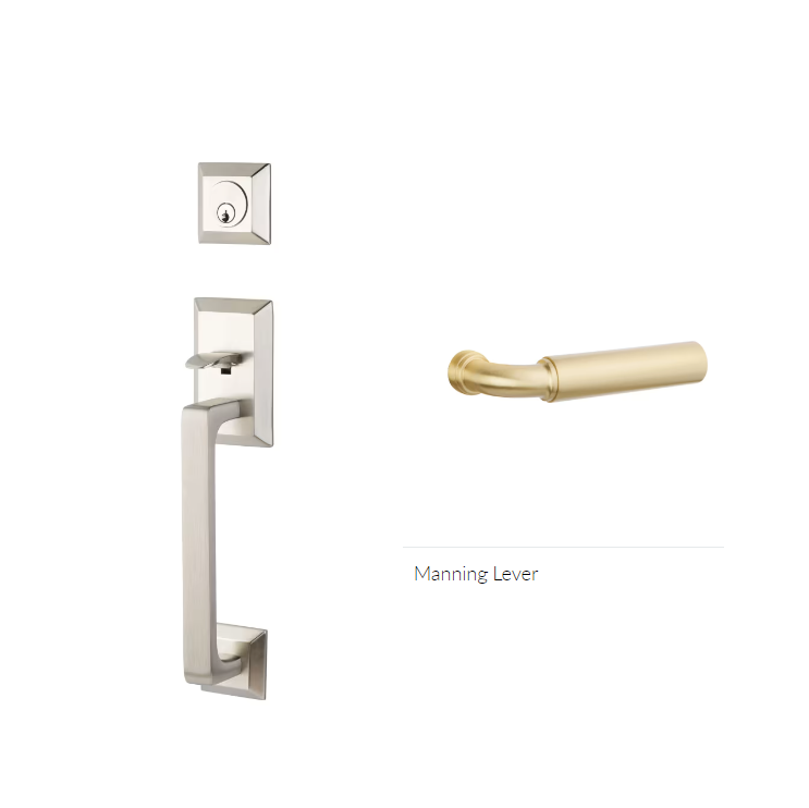 Emtek 4716MNGRH Single Cyl , Transitional Heritage Sectional Tub , Manning Lever , RH - Parent