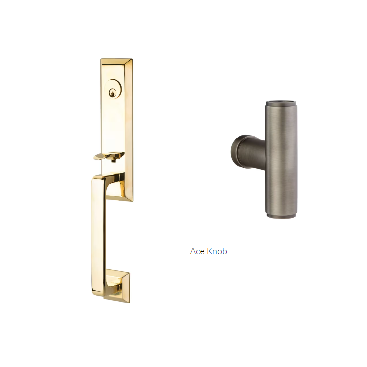 Emtek 4727ACE Double Cyl , Transitional Heritage Monolithic Tub , The Ace Knob - Parent