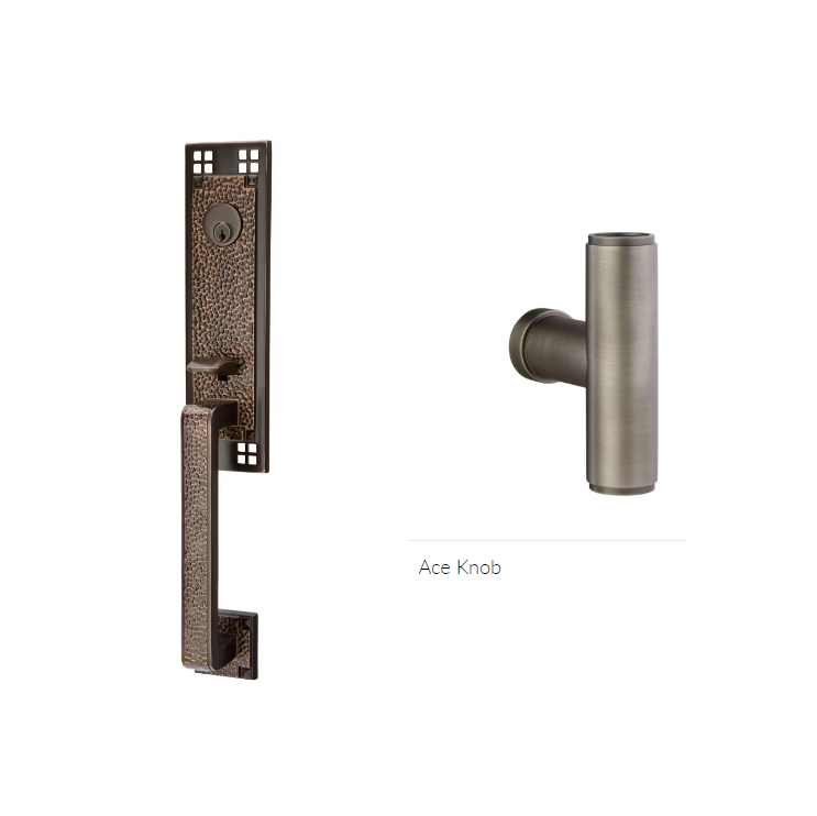 Emtek 4801ACEKN Dummy , Arts and Crafts Tub Entry , The Ace Knurled Knob - Parent