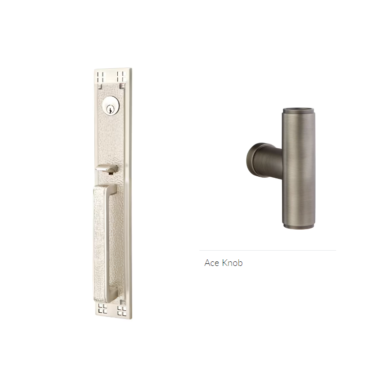 Emtek 4802ACE Dummy , Arts and Crafts Full Length Tub Entry , The Ace Knob - Parent