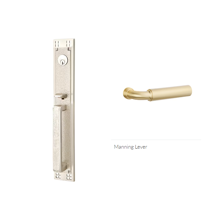 Emtek 4802MNGLH Dummy , Arts and Crafts Full Length Tub Entry , Manning Lever , LH - Parent