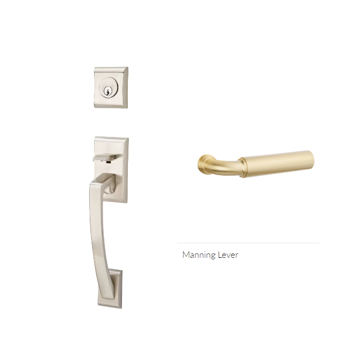 Emtek 4817MNGLH Single Cyl , Ares Tub Entry , Manning Lever , LH - Parent
