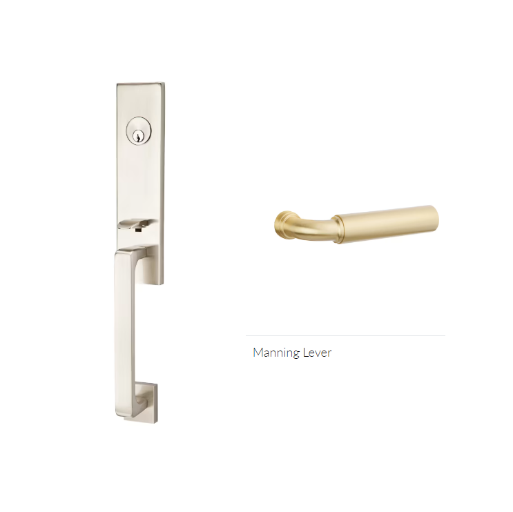 Emtek 4818MNGRH Single Cyl , Davos Tub Entry , Manning Lever , RH - Parent