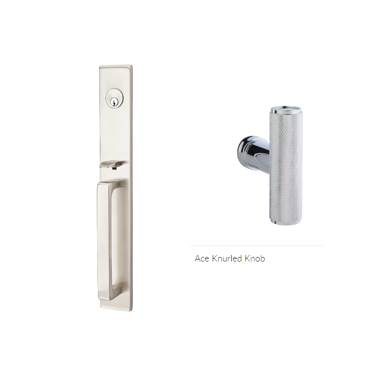 Emtek 4829ACEKN Double Cyl , Lausanne Tub Entry , The Ace Knurled Knob - Parent