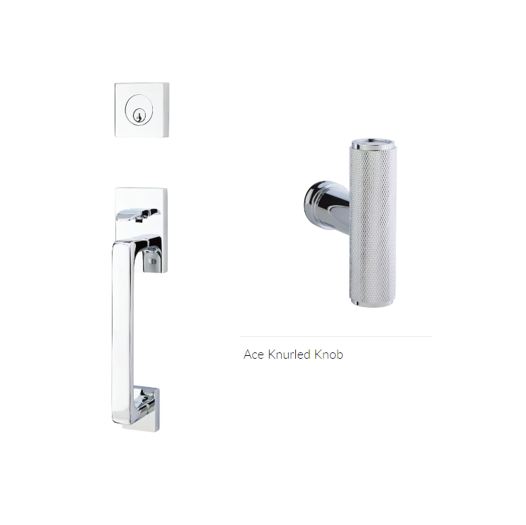 Emtek 4820ACEKN Single Cyl , Baden Tub Entry , The Ace Knurled Knob - Parent
