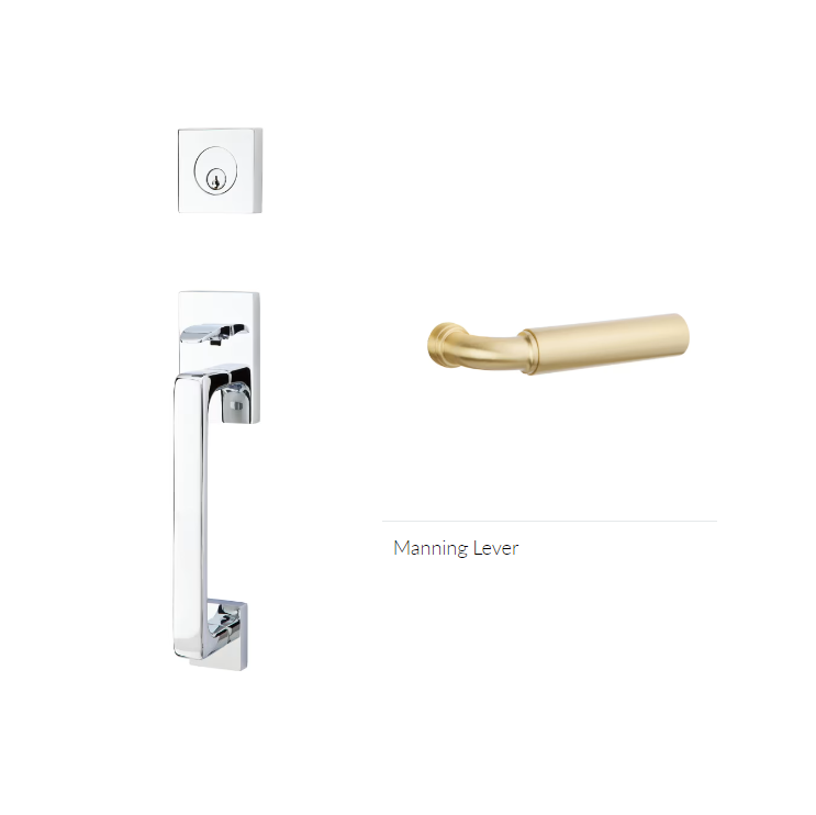 Emtek 4820MNGRH Single Cyl , Baden Tub Entry , Manning Lever , RH - Parent