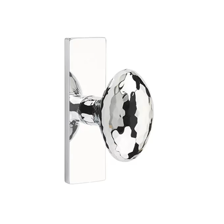 Emtek 5005HE Dummy , Single Sided , Stretto 1.5" x 5" , Hammered Egg Knob - Parent