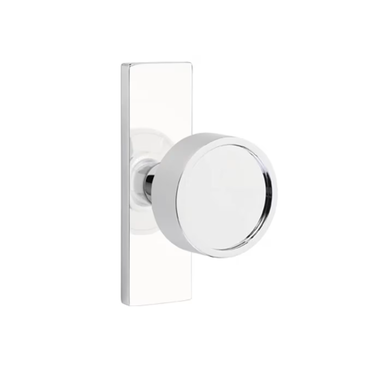 Emtek 5015.KLSUS19.FAUS4 Select Key in Lever , Dummy , Disk Rosette , Key in L-Square Stem , Faceted Handle - Parent