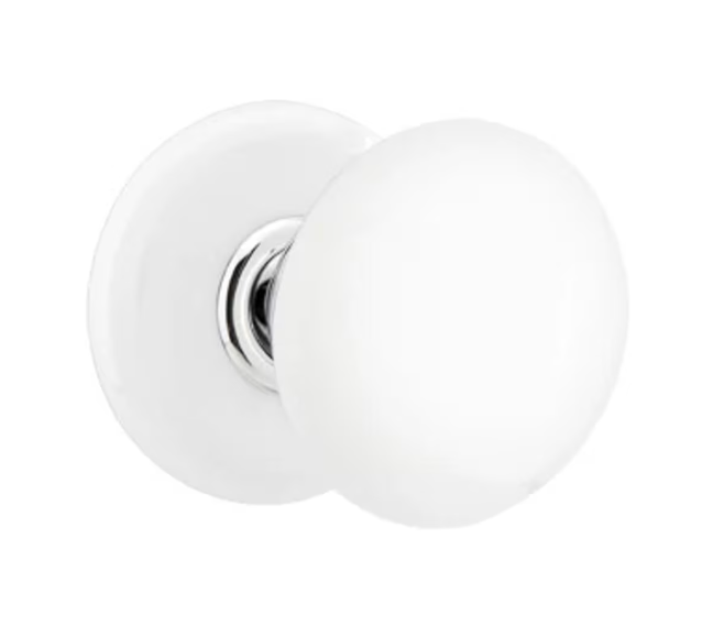 Emtek 5050IW Dummy , Square Rosette , Ice White Porcelain Knob - Parent