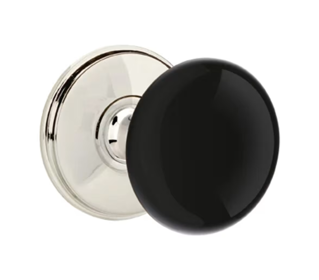 Emtek 5051EB Dummy , Neos Rosette , Ebony Porcelain Knob - Parent