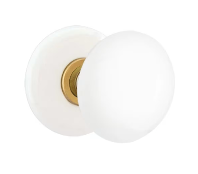 Emtek 5052IW Dummy , Modern Rectangular Rosette , Ice White Porcelain Knob - Parent