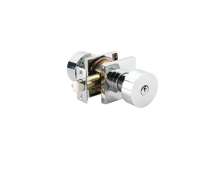 Emtek 5109.LSMW.MRGN.RH Select Passage , Disk Rosette , L-Square Stem , Green Marble Handle , RH