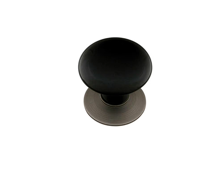 Emtek 5109EB Passage , Disk Rosette , Ebony Porcelain Knob - Parent