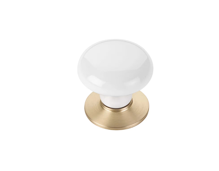 Emtek 5110IW Passage , Square Rosette , Ice White Porcelain Knob - Parent