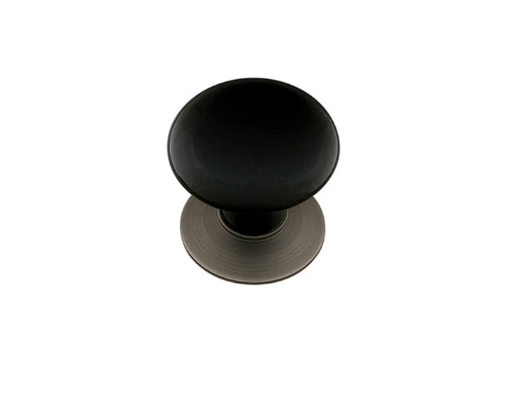 Emtek 5112EB Passage , Modern Rectangular Rosette , Ebony Porcelain Knob - Parent