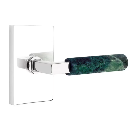 Emtek 5115.KLSUS4.HAUS15.LH Select Key in Lever , Keyed , Disk Rosette , Key in L-Square Stem , Hammered Handle , LH - Parent