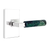 Emtek 5112.TAUS4.MRGN.LH Select Passage , Modern Rectangular Rosette , T-Bar Stem , Green Marble Handle , LH