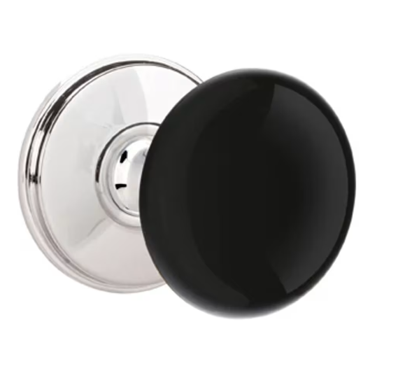 Emtek 5207EB Privacy , Modern Rosette , Ebony Porcelain Knob - Parent