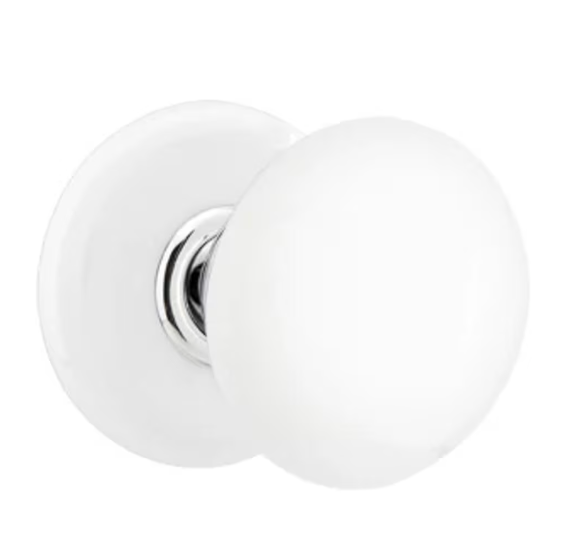 Emtek 5207IW Privacy , Modern Rosette , Ice White Porcelain Knob - Parent