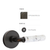 Emtek 5209.RA.SK.RH Privacy , Disk Rosette , R-Bar Stem , Straight Knurled Handle RH - Parent