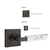 Emtek 5210.LSUS10B.TZLT.RH Select Privacy , Square Rosette , L-Square Stem , Light Terrazzo Handle , RH