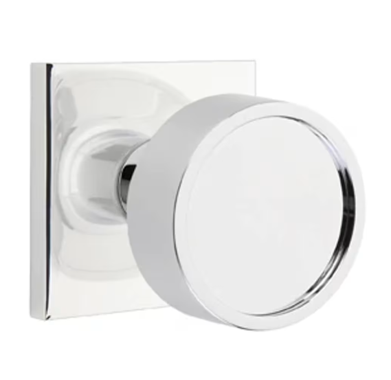 Emtek 5211.LSUS4.MRWH.RH Select Privacy , Neos Rosette , L-Square Stem , Marble White Handle , RH - Parent