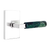 Emtek 5326.LS.SK.RH Privacy , Urban Modern Rosette , L-Square Stem , Straight Knurled Handle RH
