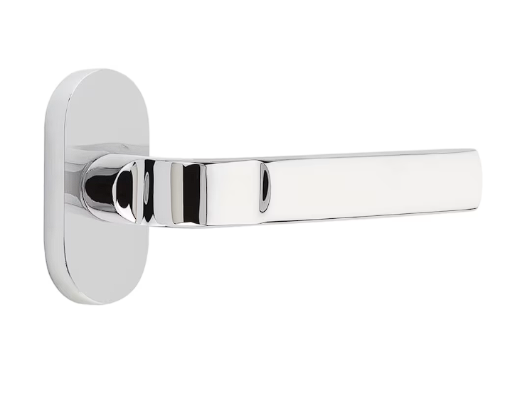 Emtek 5801ASTLH Passage , Oval Stretto 1.5" x 3" , Aston Lever , LH - Parent