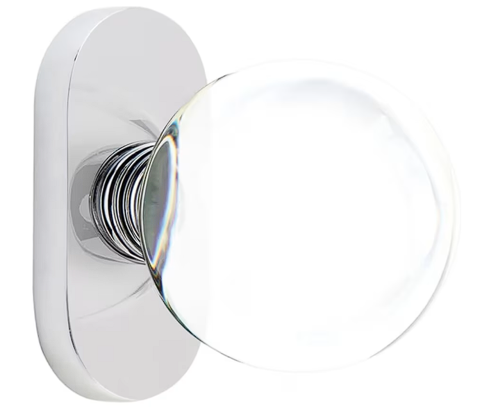 Emtek 5801BL Passage , Oval Stretto 1.5" x 3" , Bristol Glass Knob - Parent