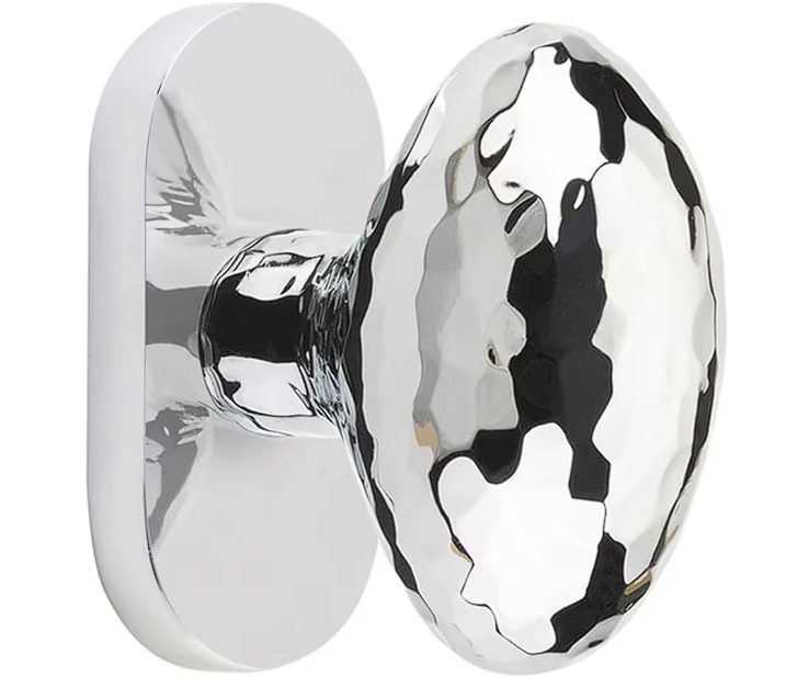 Emtek 5801HE Passage , Oval Stretto 1.5" x 3" , Hammered Egg Knob - Parent