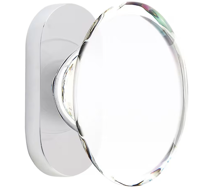 Emtek 5801HT Passage , Oval Stretto 1.5" x 3" , Hampton Glass Knob - Parent
