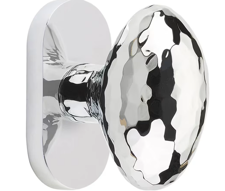 Emtek 5802HE Thumbturn Privacy , Oval Stretto 1.5" x 3" , Hammered Egg Knob - Parent