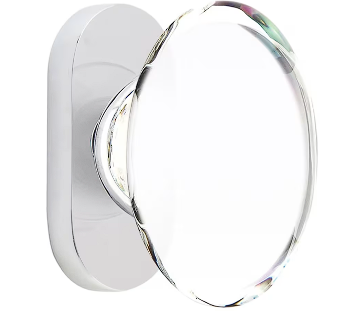Emtek 5802HT Thumbturn Privacy , Oval Stretto 1.5" x 3" , Hampton Glass Knob - Parent