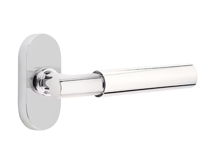 Emtek 5802MYLLH Thumbturn Privacy , Oval Stretto 1.5" x 3" , Myles Lever , LH - Parent